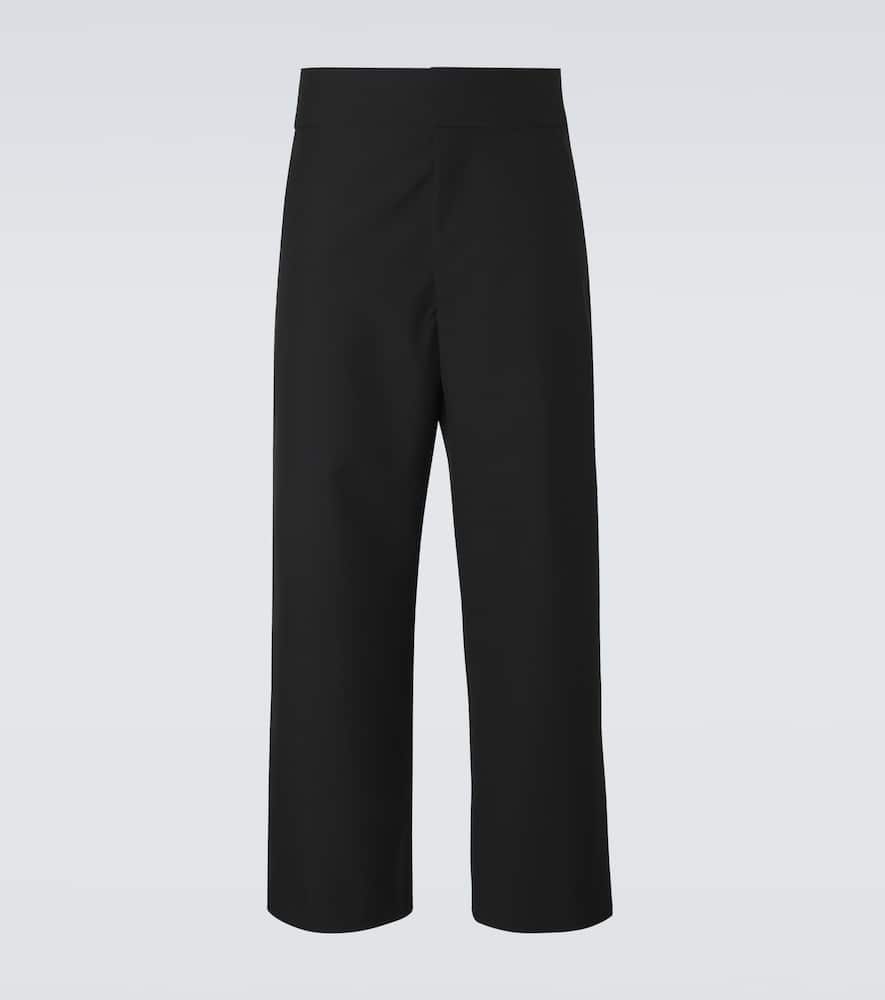 Virgin wool straight pants
