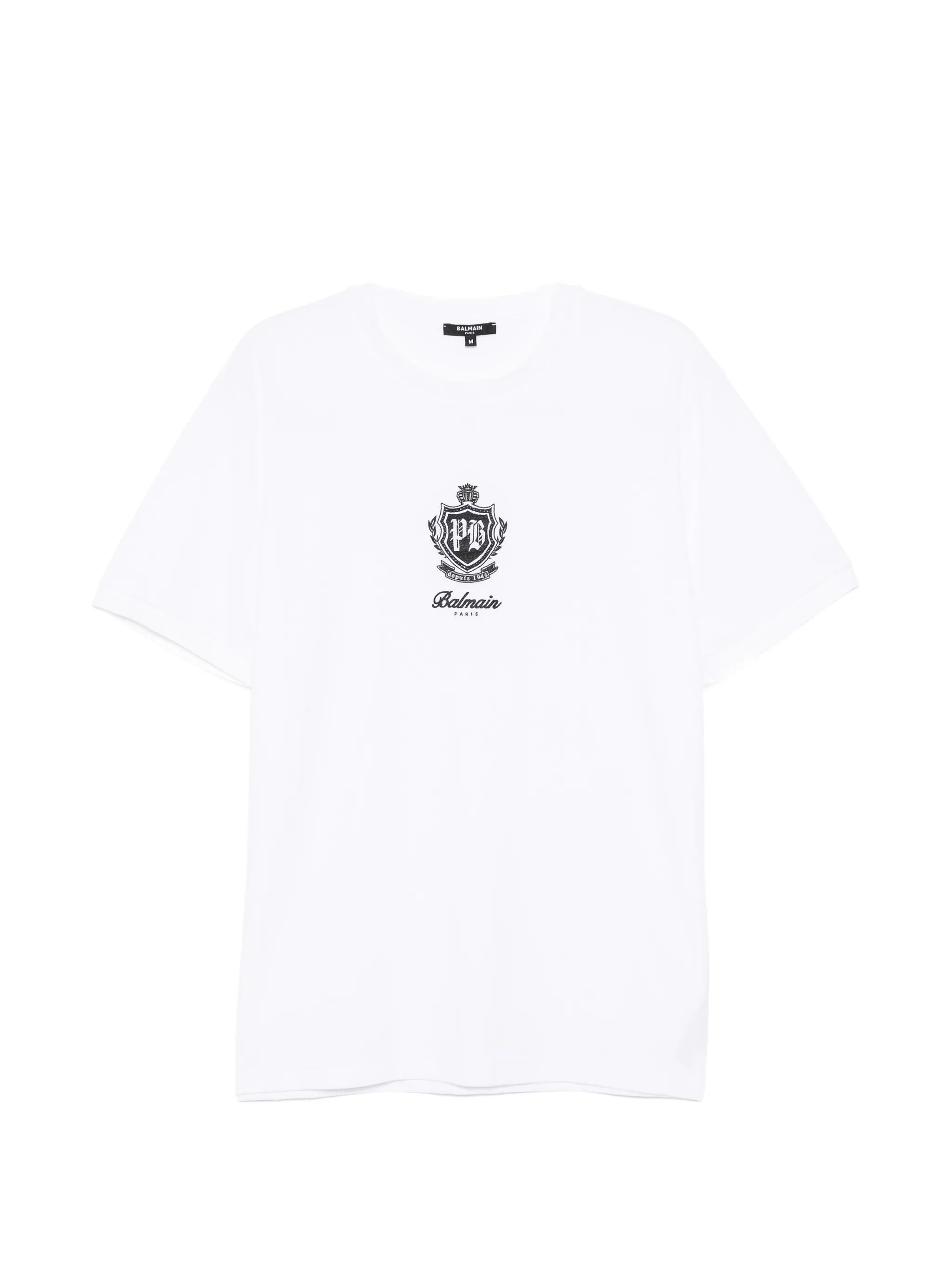 Logo-Embroidered Crew Neck T-Shirt — White