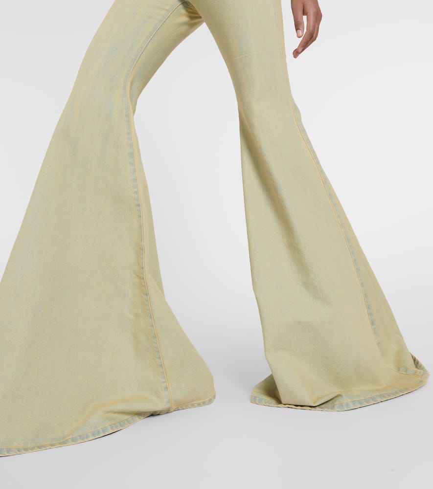 High-rise flared jeans