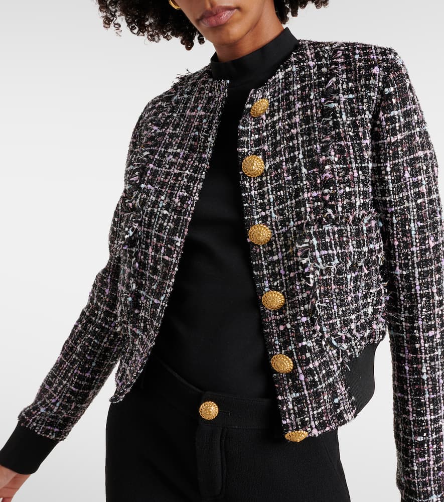Tweed bomber jacket