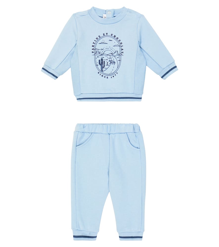 Tartine et Chocolat Baby cotton sweatshirt and sweatpants set