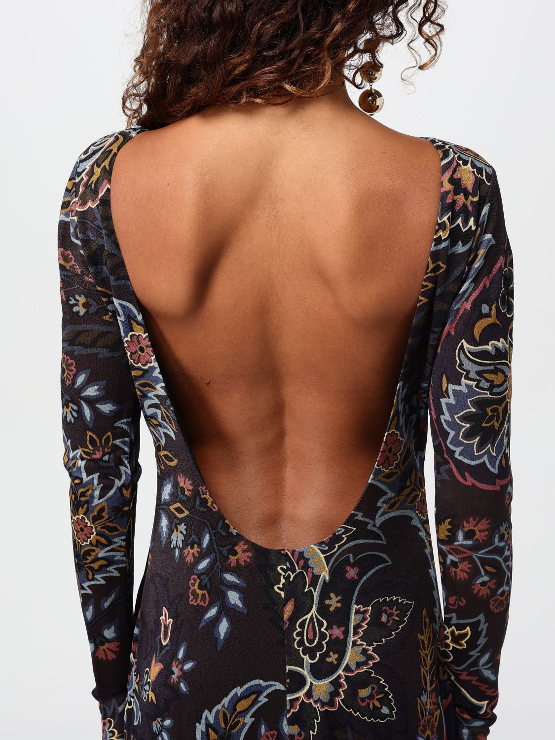 Paisley print maxi-dress - Black