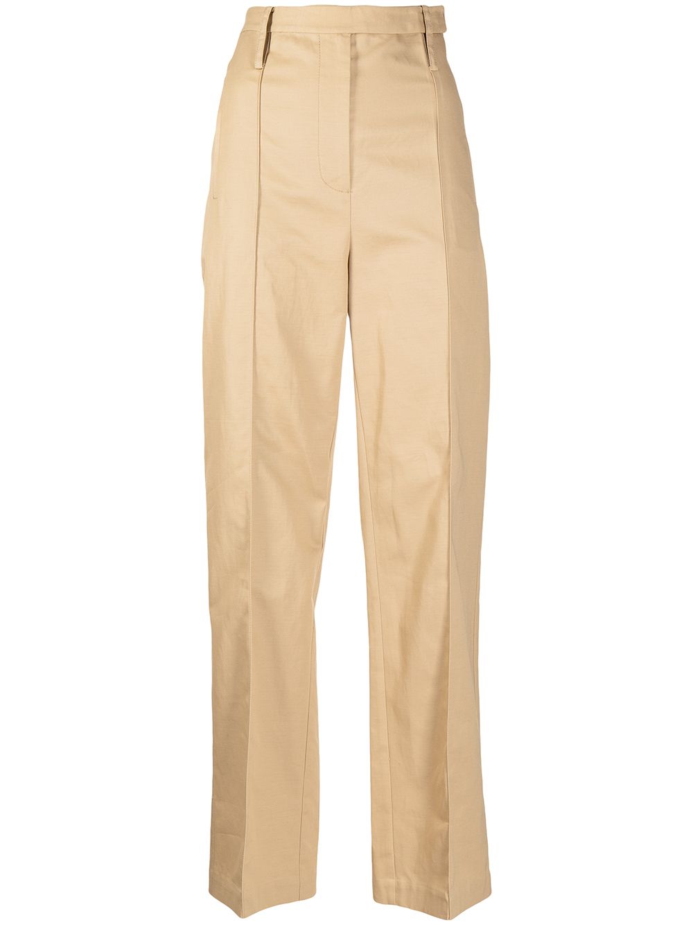 Straight-leg tailored trousers - Brown
