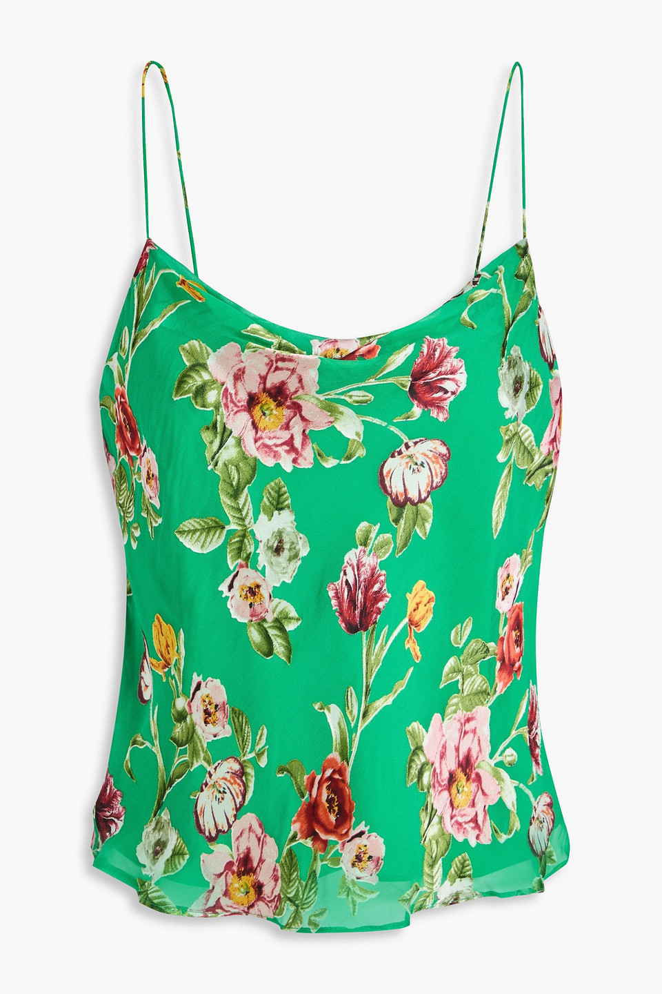 Alice Olivia - Harmon floral-jacquard camisole - Green - M