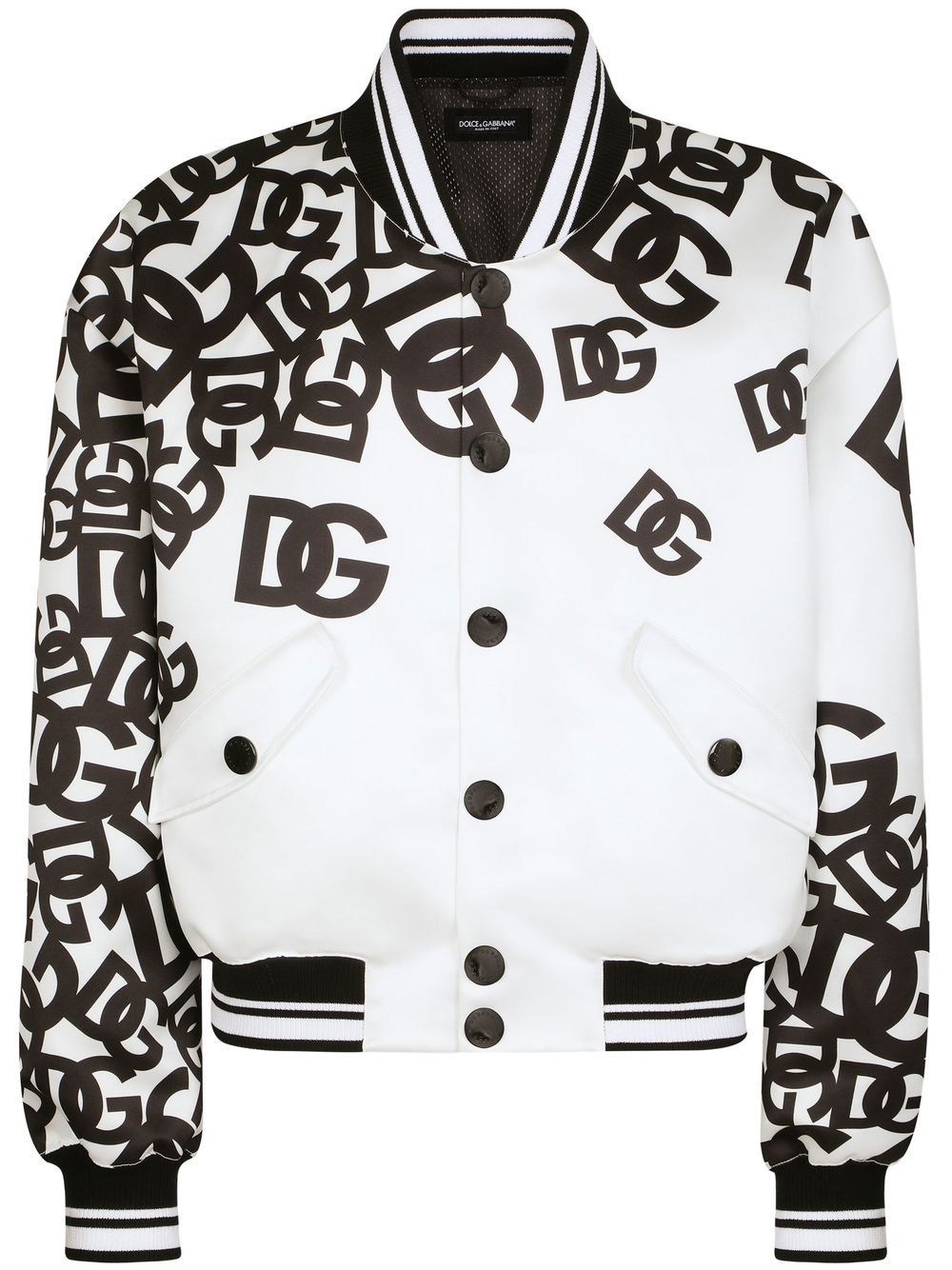 DG-print bomber jacket - White