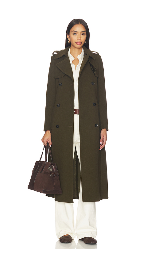 Ivy Oak Charlotte Ann Coat in Olive. - 32 also
