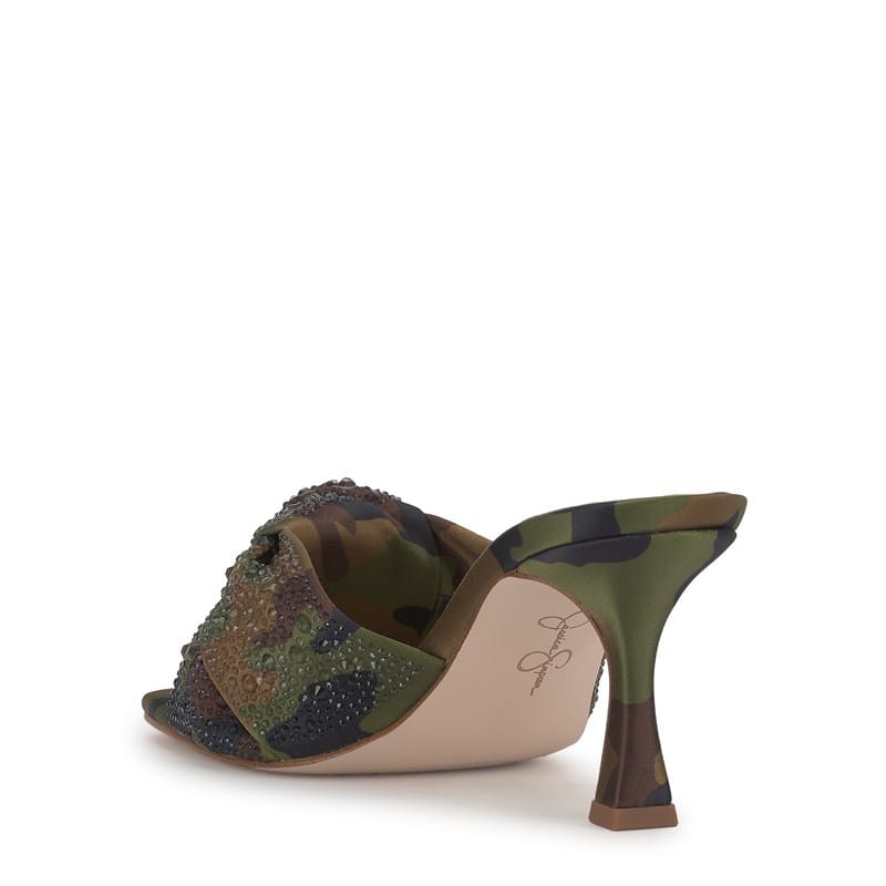 Women's Evirra Knotted High Heel Sandals (Forest Camo)