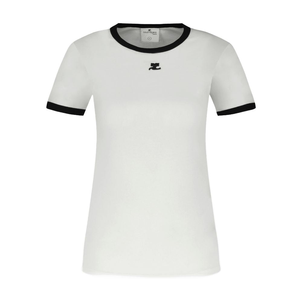 Contrast-Trim T-Shirt — White