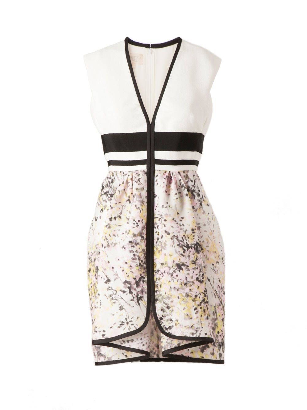 Skirt ruffle sleeveless dress - White