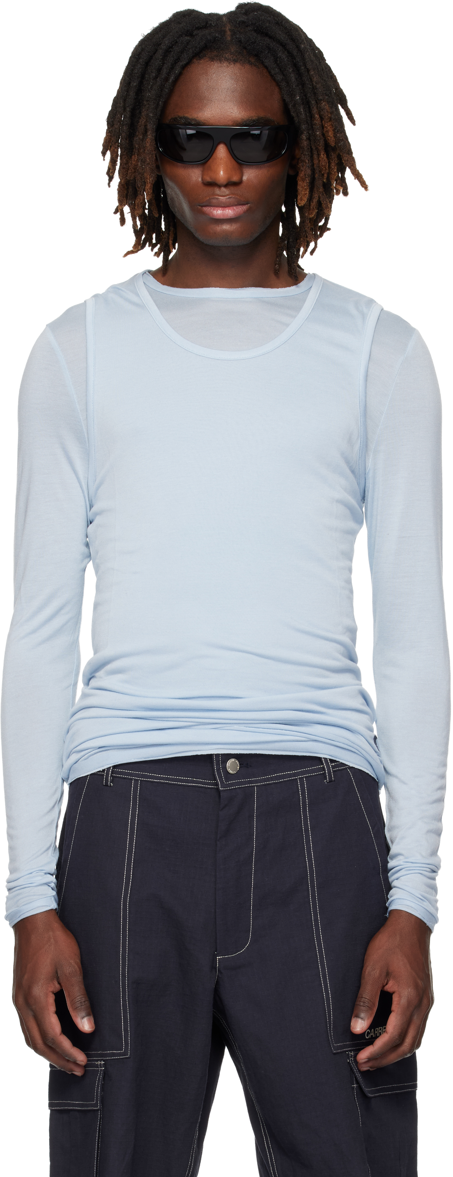 Blue Doria Double Layer T-shirt Set