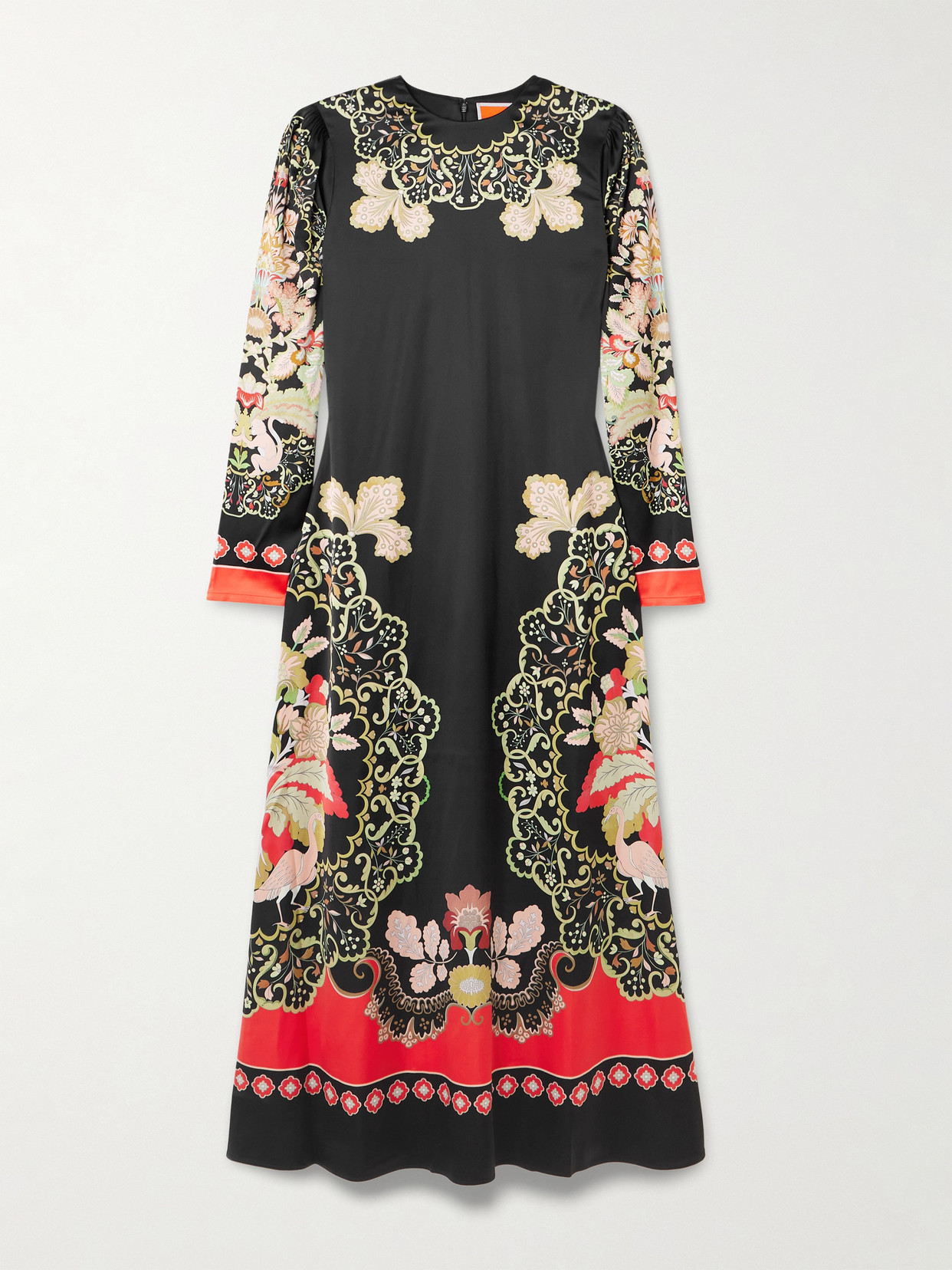 Icon Clingy Swing Floral-print Stretch-satin Maxi Dress