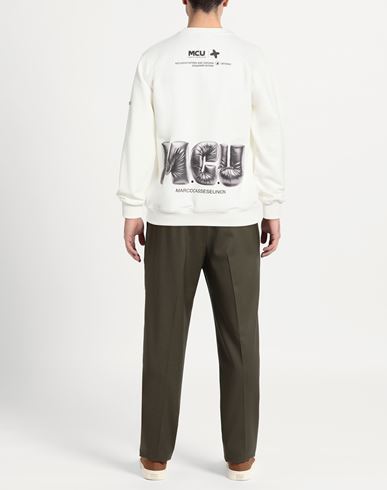 M. c.u. Marco Cassese Union Man Sweatshirt Cream Size L Cotton, Polyester, Swarovski Crystal