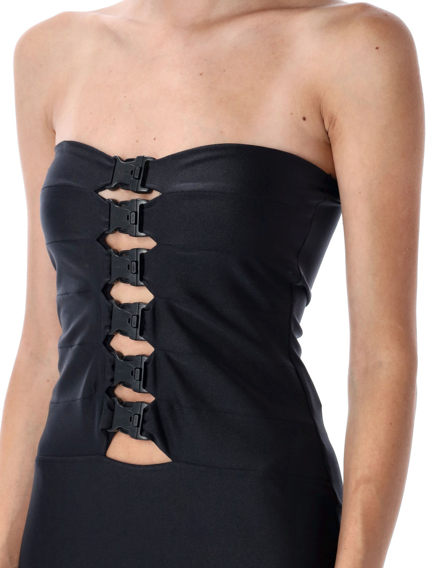 Technical Buckle Jersey Dress