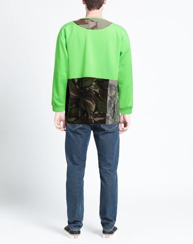 Man Sweatshirt Lime green Size 42 Polyester, Cotton, Polyamide