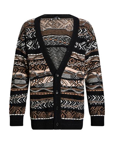 Man Cardigan Black Size 36 Polyamide, Alpaca wool, Polyacrylic, Synthetic fibers, Wool