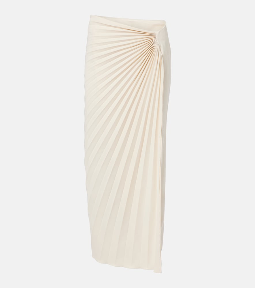 Pleated midi skirt
