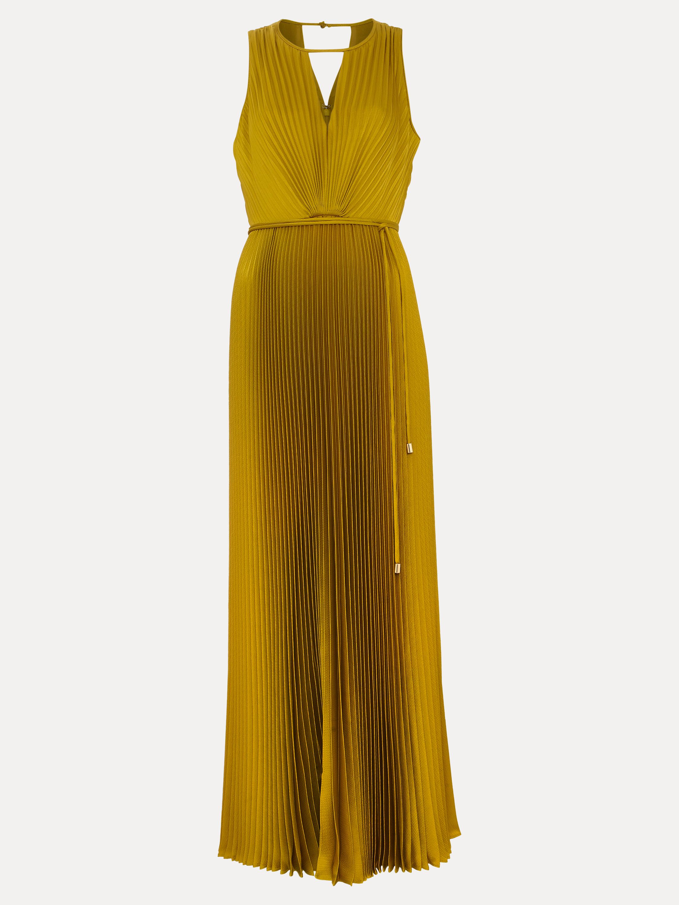 Phase Eight Women's Dionne Pleated Maxi Dress in Mustard