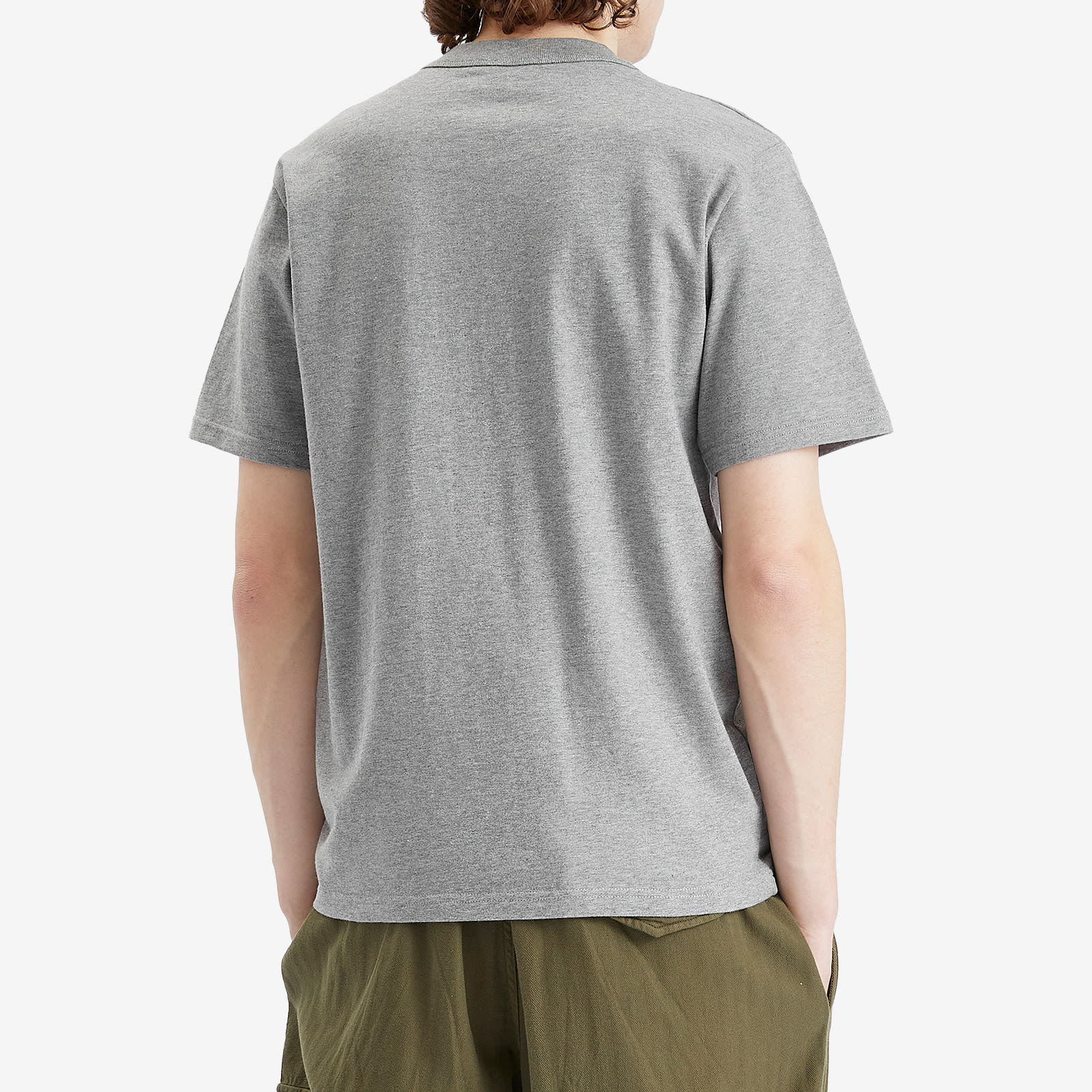 Armor-Lux Men's 79151 Logo Pocket T-Shirt in Misty Grey
