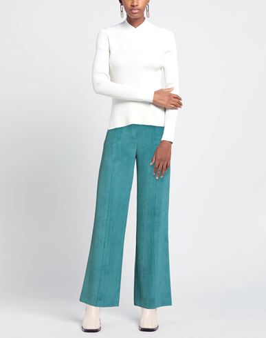Woman Pants Turquoise Size 10 Polyester, Polyamide, Elastane