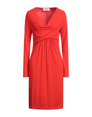 Woman Midi dress Coral Size S Viscose, Elastane