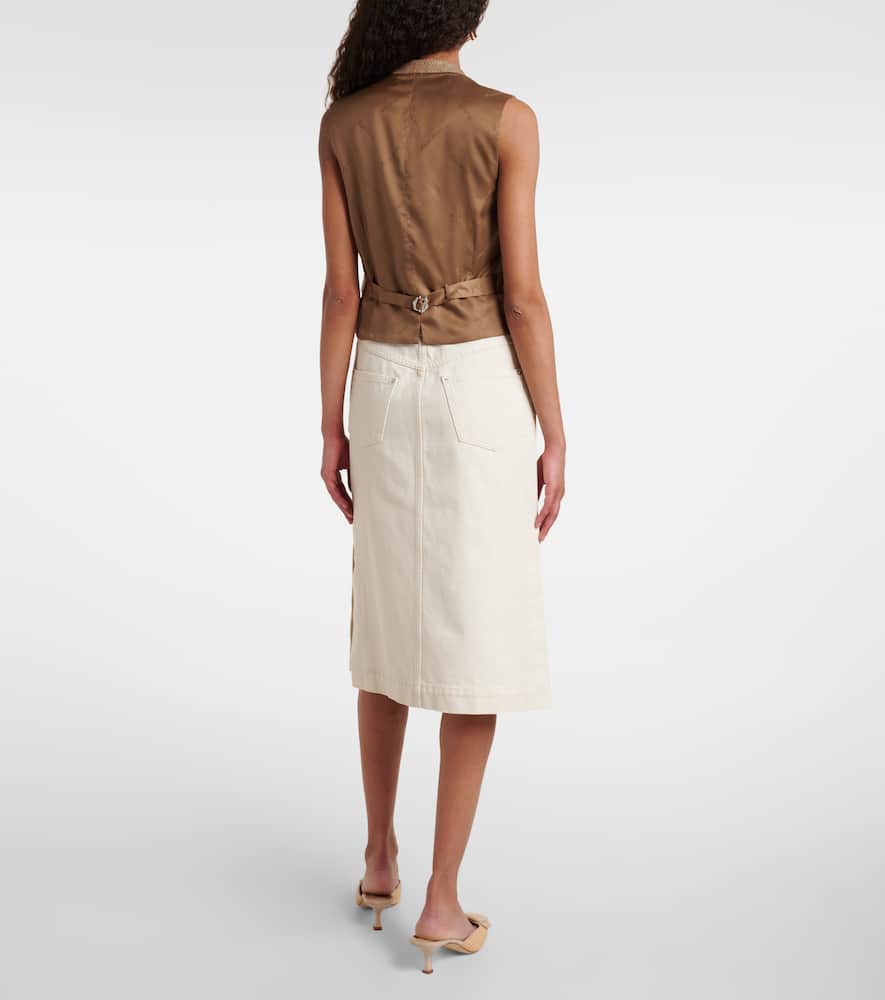 Holland linen tweed vest