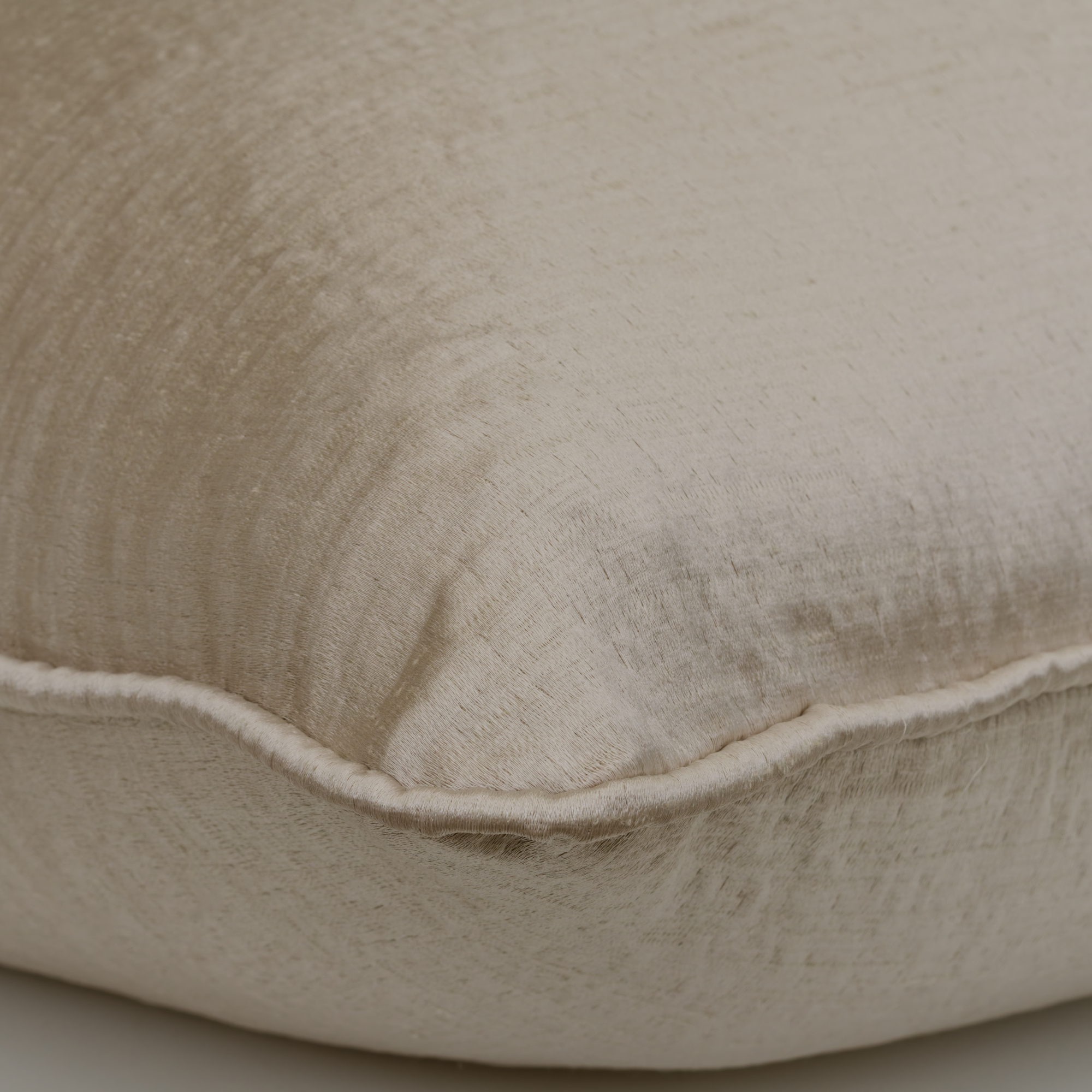 Columbus Stone, Sustainable Feather, Cushion, 55cm x 55cm - Andrew Martin Satin Plain