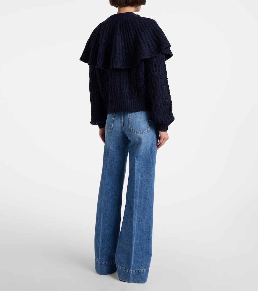 Slice high-rise flared jeans