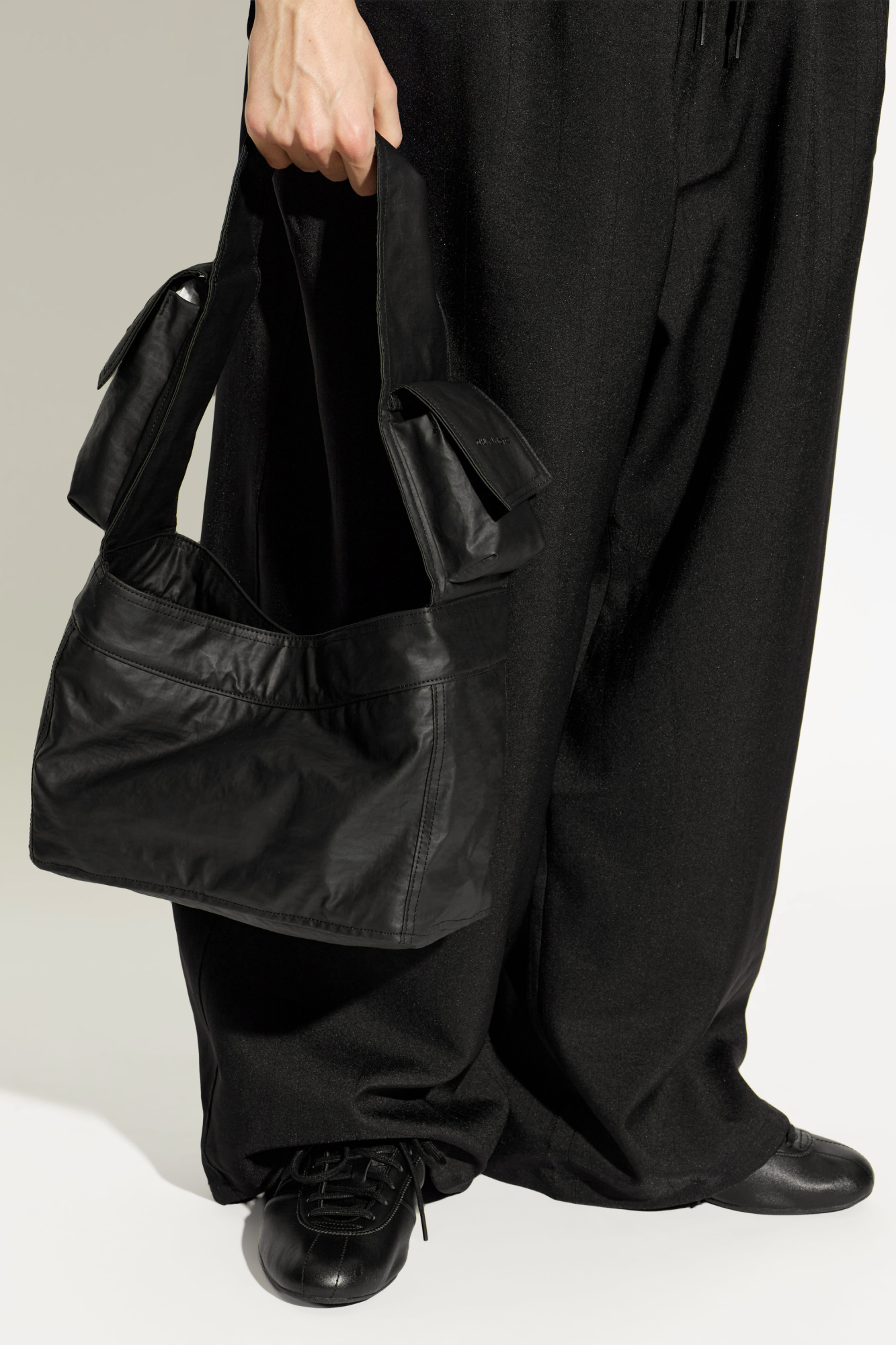 'Newspaper Small' Shoulder Bag, Unisex, Black