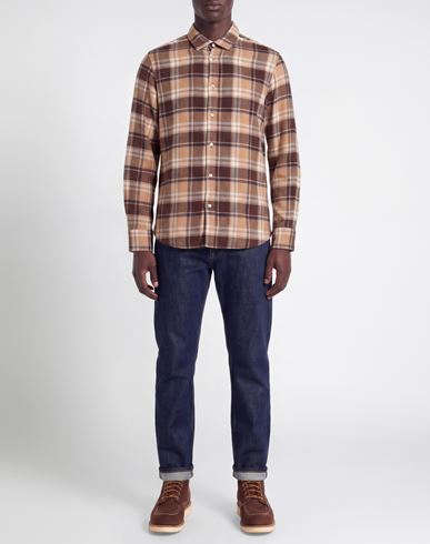 R3d Wöôd Man Shirt Camel Size M Cotton