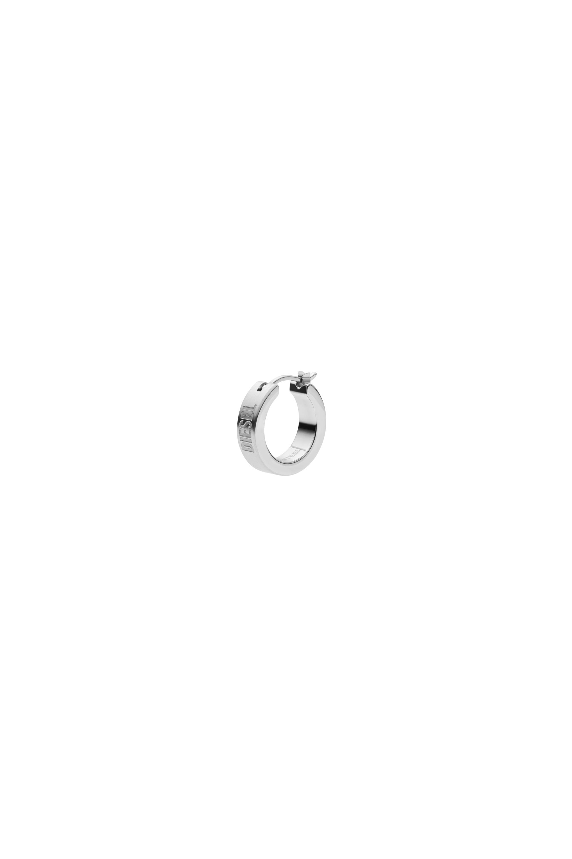 Stainless steel hoop earring - Earrings - Unisex - Silver