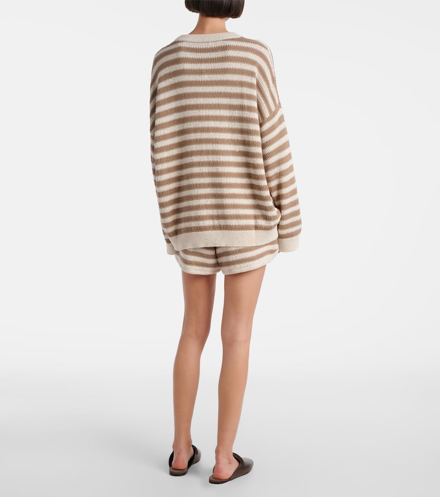 Brunello Cucinelli Striped cotton-blend sweater