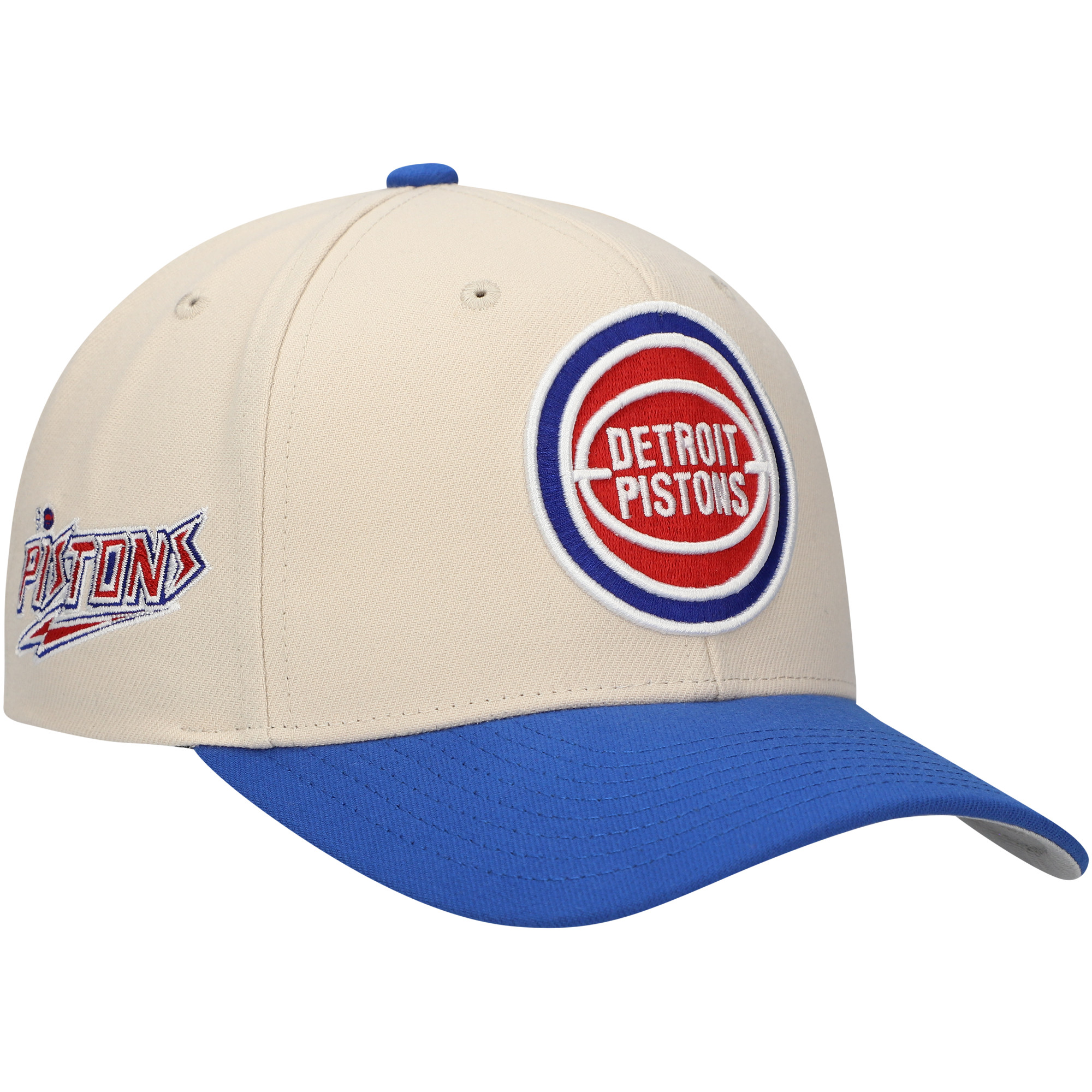 Men's Cream Detroit Pistons Game On Two-Tone Pro Crown Adjustable Hat