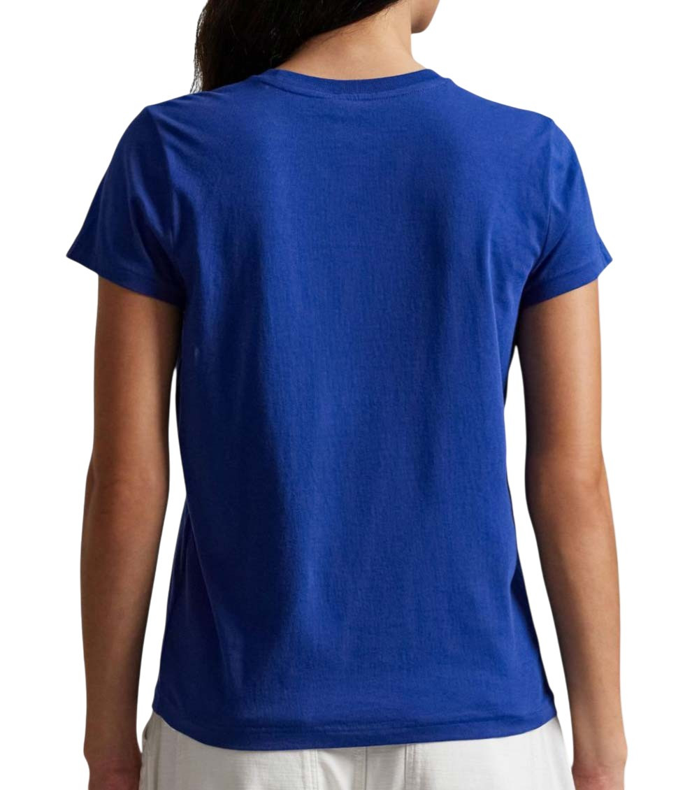 Blue Crew Neck Logo T-Shirt