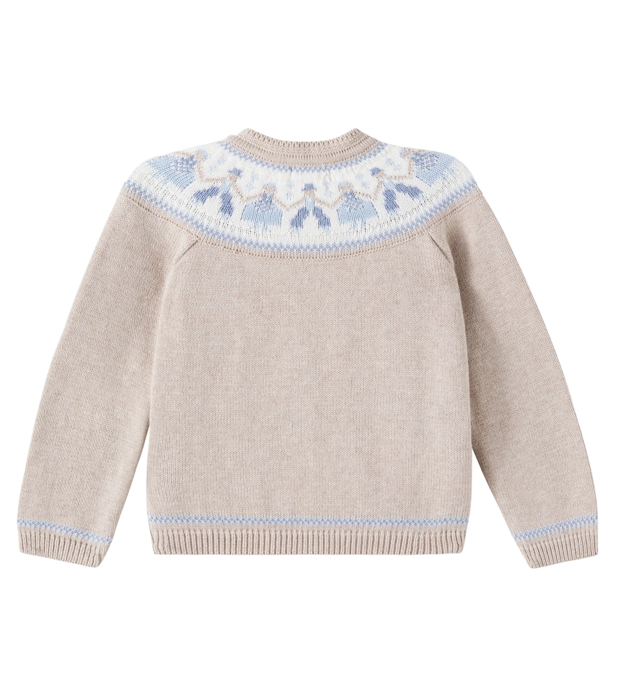 Baby Aubrey intarsia cotton cardigan