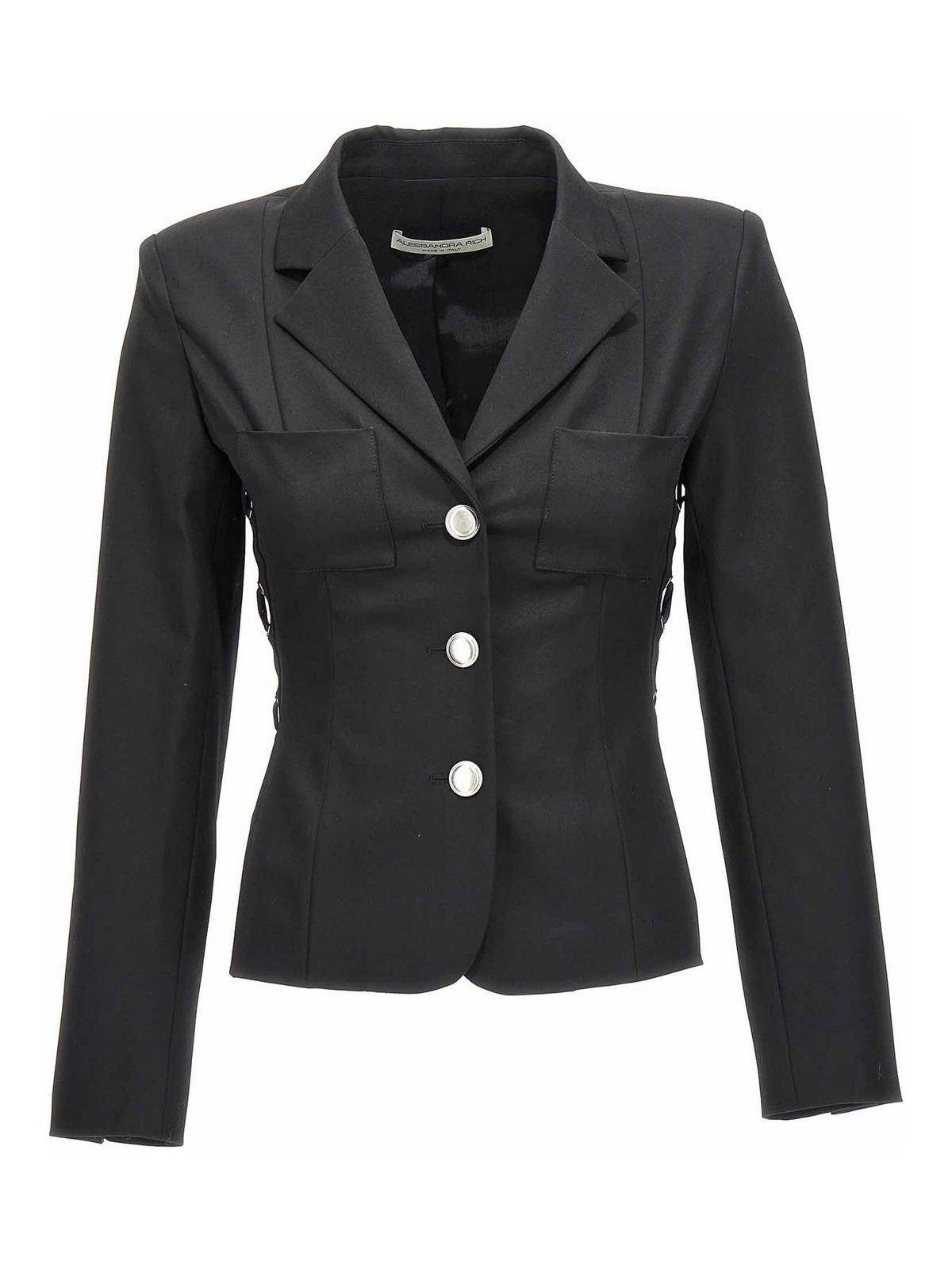 Single breast lace-up blazer jacket