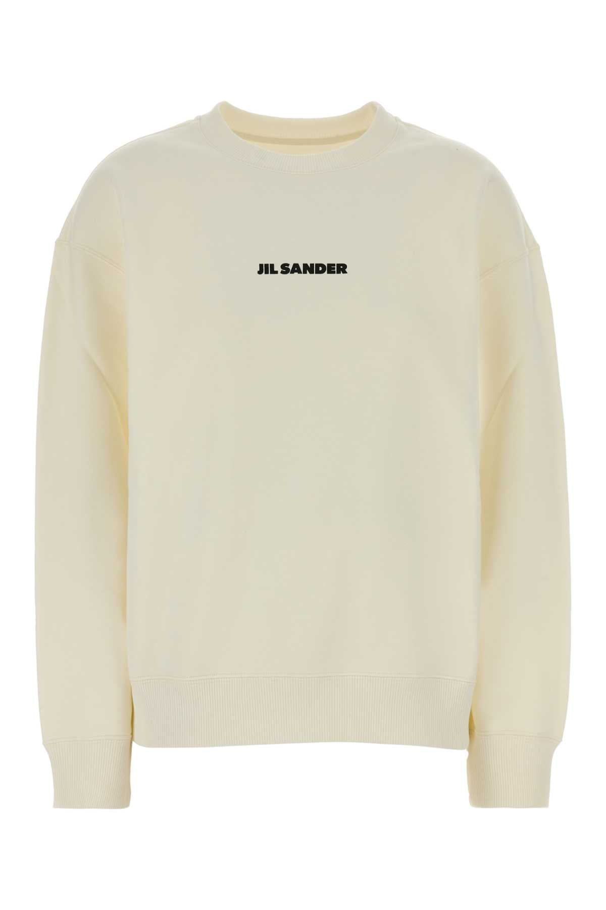 Logo-Embroidered Cotton Sweatshirt — Beige