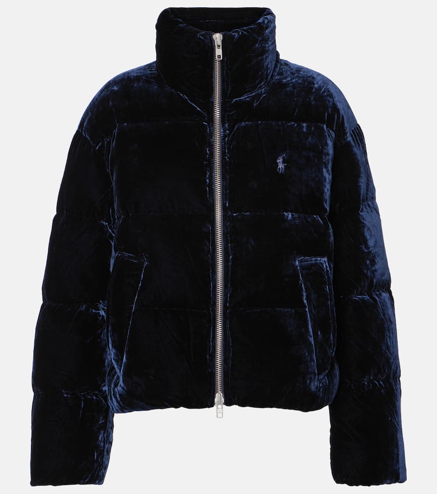 Velvet down jacket
