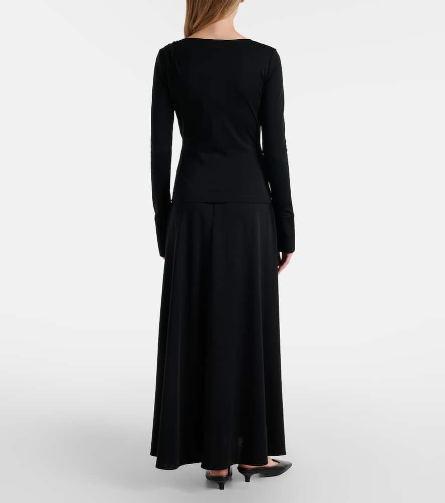Stilla virgin wool midi skirt