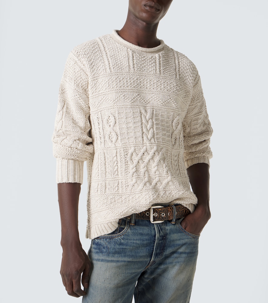 Cotton and linen sweater