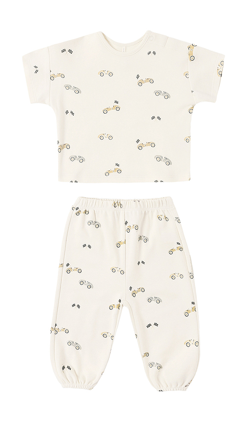 QUINCY MAE Jersey Tee & Pant Set in Race Car. 12-18M also -24M