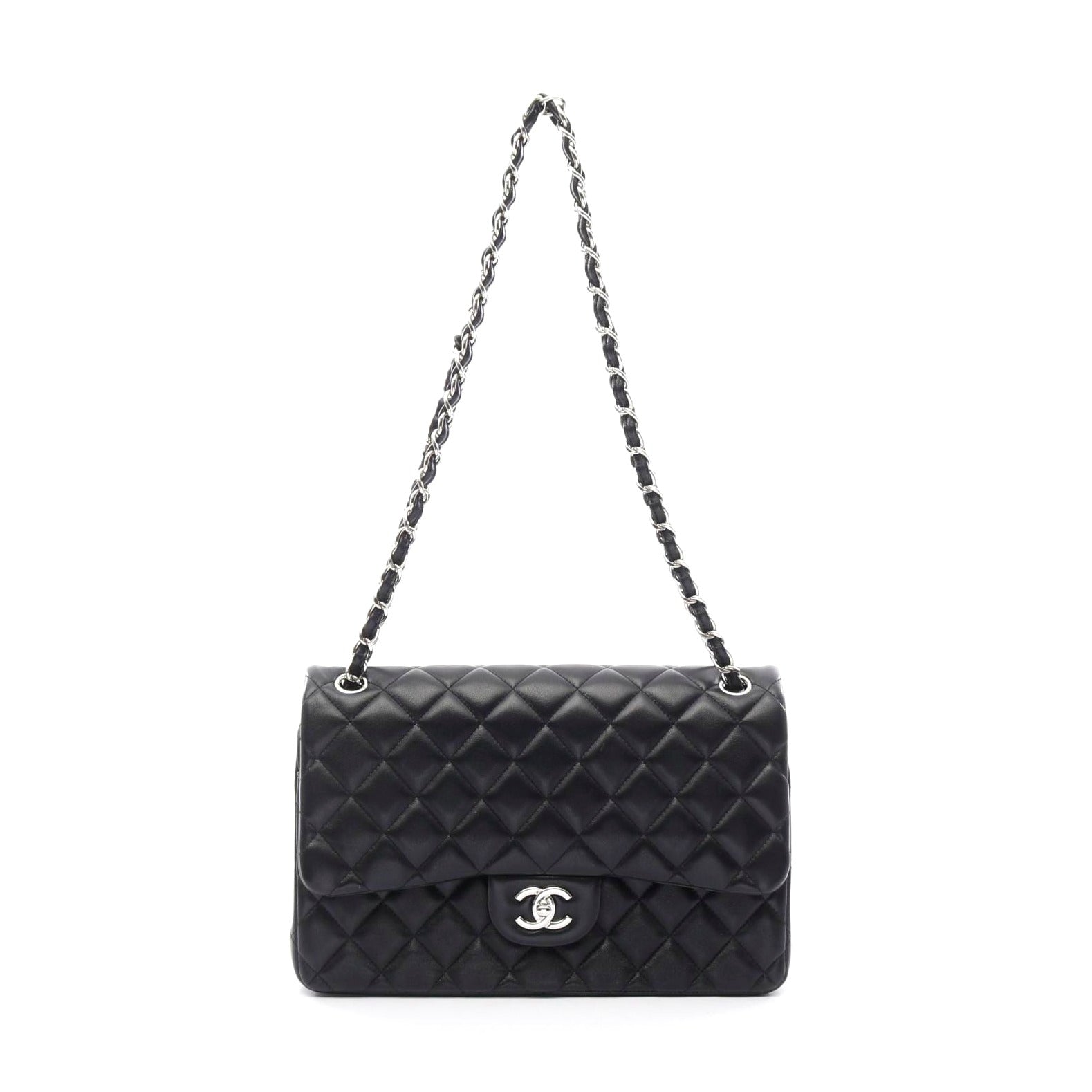 Lambskin Large Classic Flap Shoulder Bag
