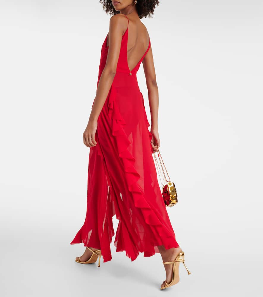 Isabel ruffled cutout maxi dress
