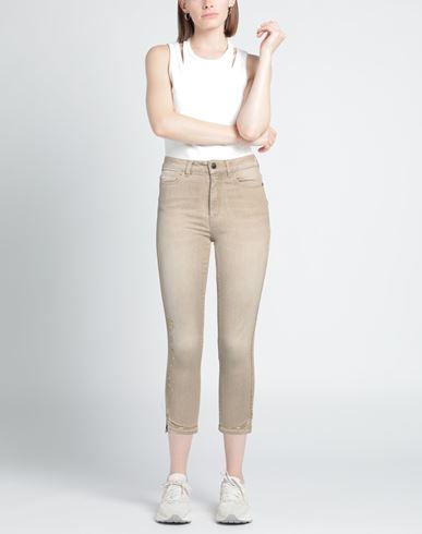 Woman Jeans Sand Size 30 Cotton, Elastane