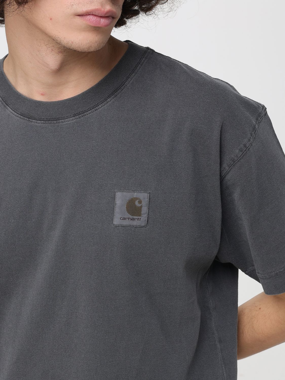 Logo-appliqué zip-up hoodie - Grey