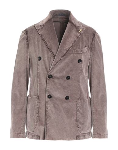 Man Blazer Brown Size 40 Cotton, Lyocell, Elastane