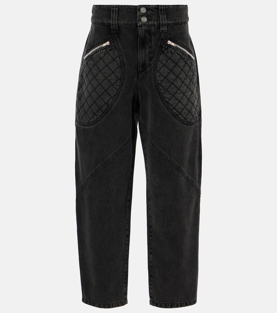 Catarina panelled tapered jeans