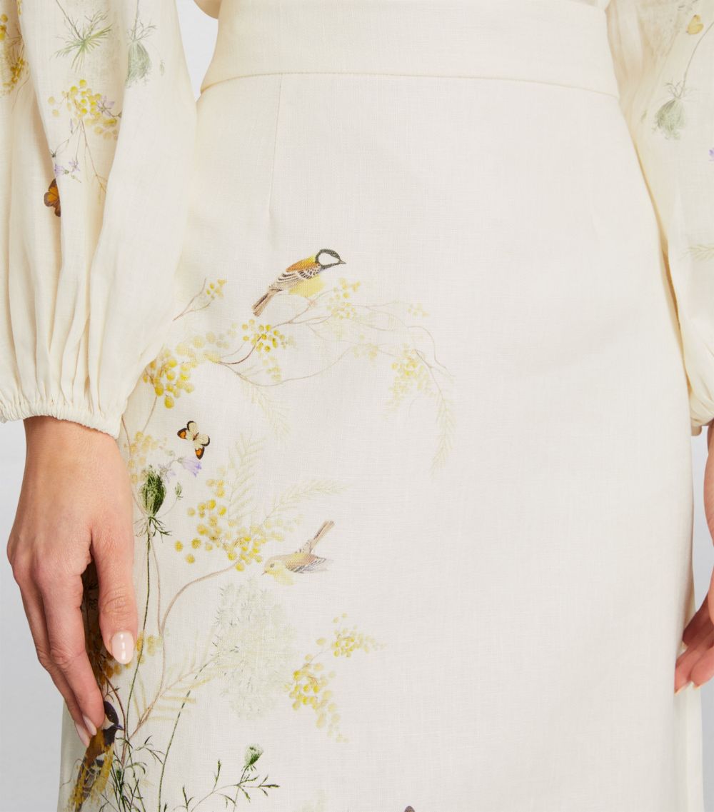 Linen Harmony Midi Skirt