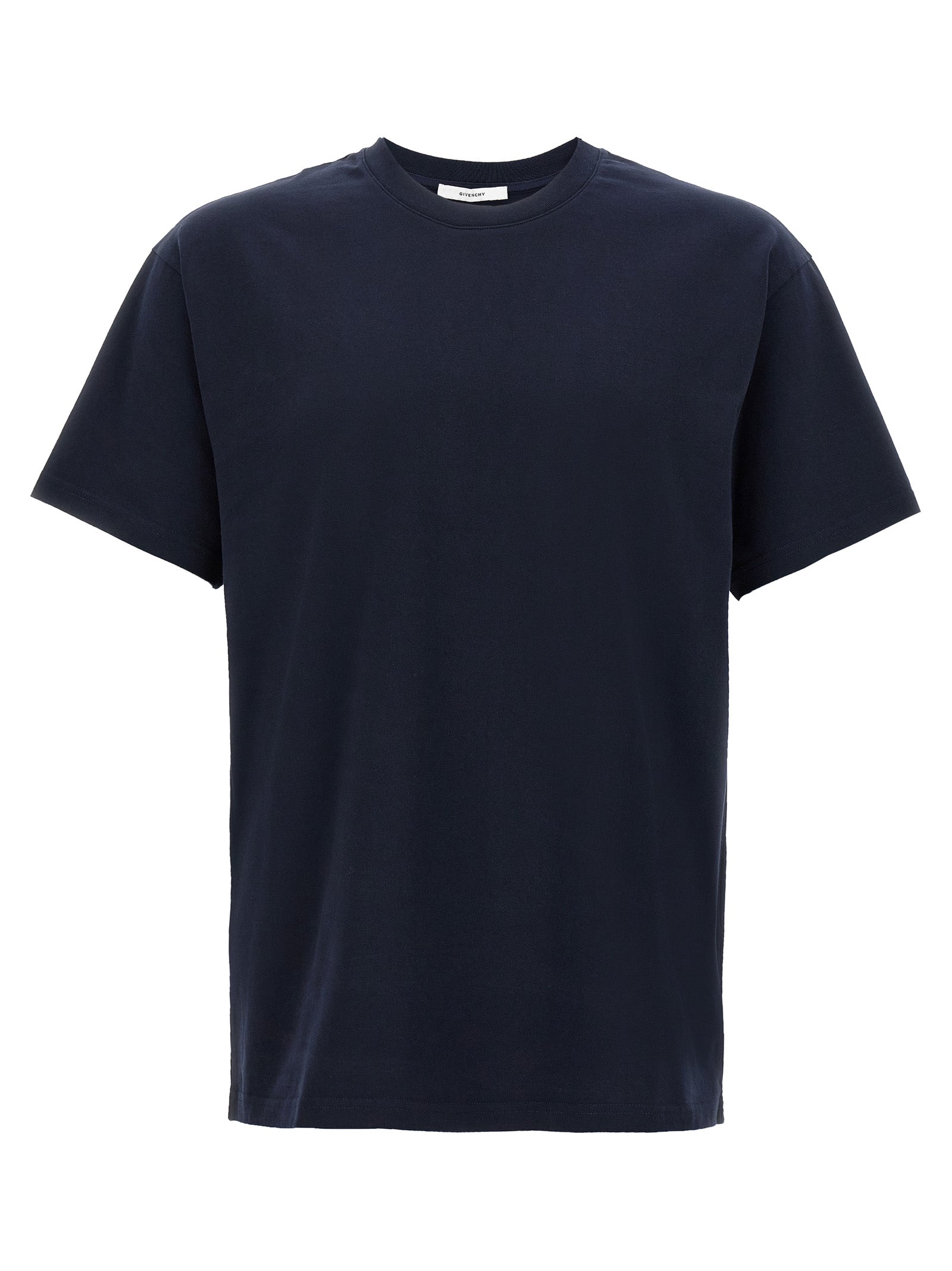 Cotton Crewneck T-Shirt — Navy