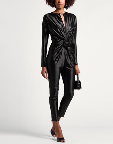 Woman Jumpsuit Black Size 4 Polyester, Elastane