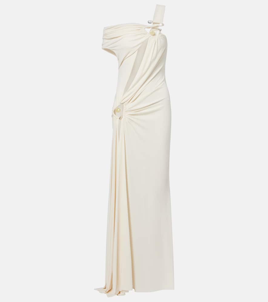 Draped jersey maxi dress